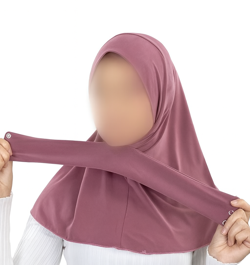 Instant hijab met drukknoopjes