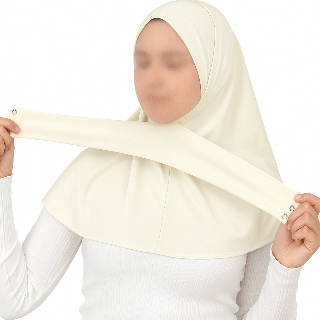 Instant hijab met drukknoopjes
