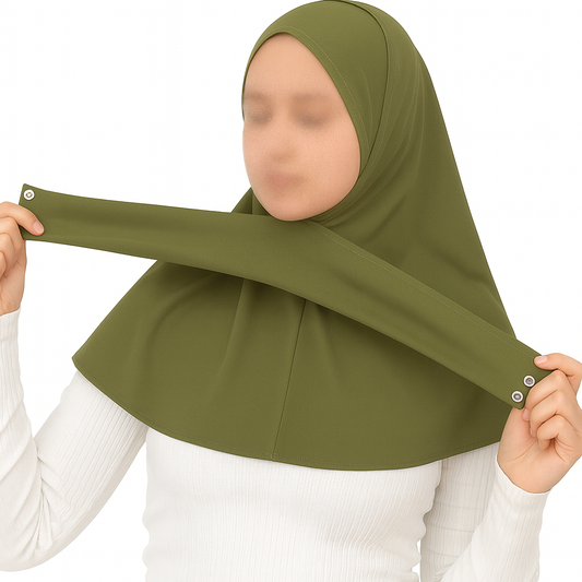Instant hijab met drukknoopjes