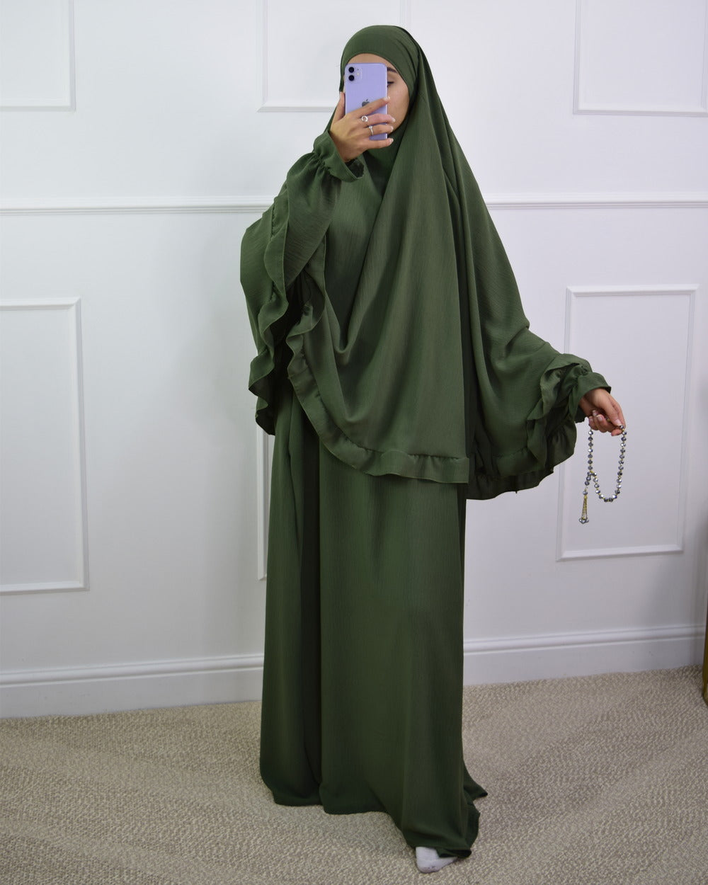 Abaya und Khimarset-Rüsche