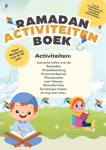 📖 Ramadan Activiteitenboek voor Kinderen (6-10 jaar) – Leerzaam & Leuk! 🌙✨