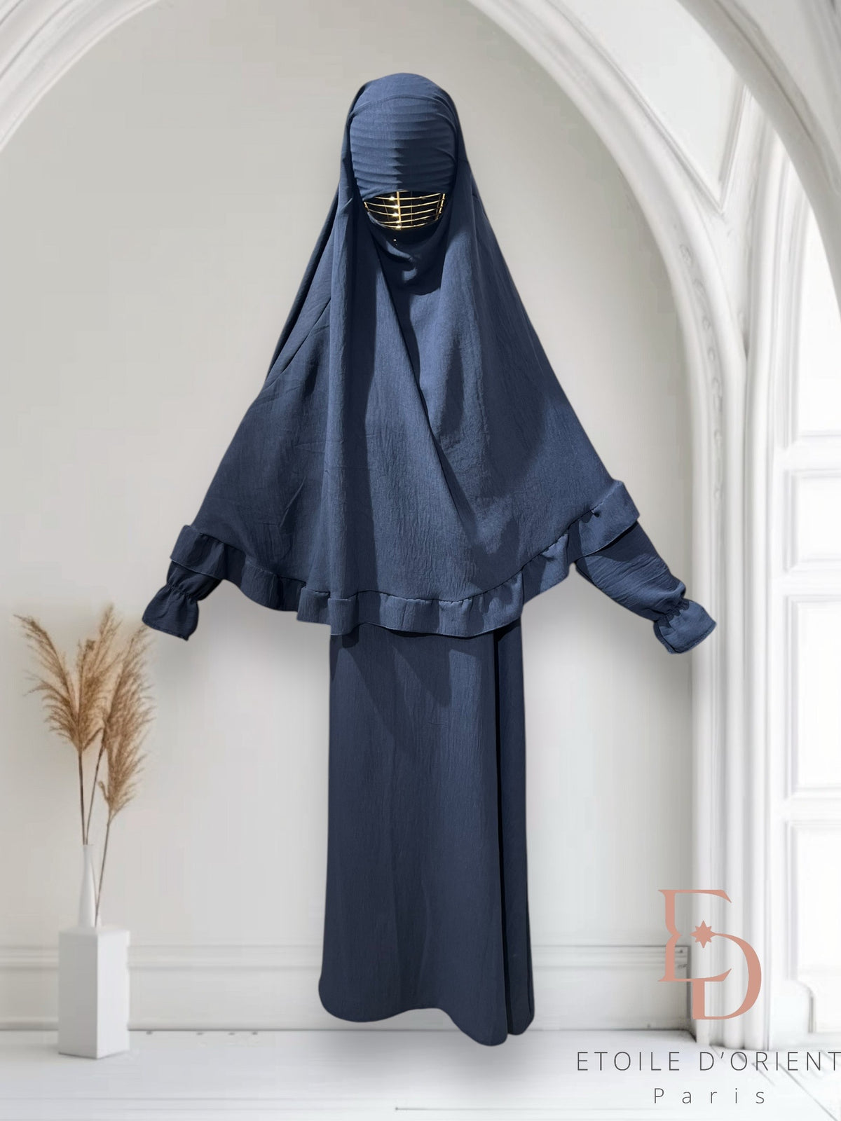 Abaya und Khimarset Rüschen-Binti