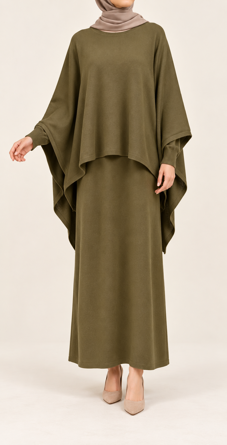 Winter drape dress