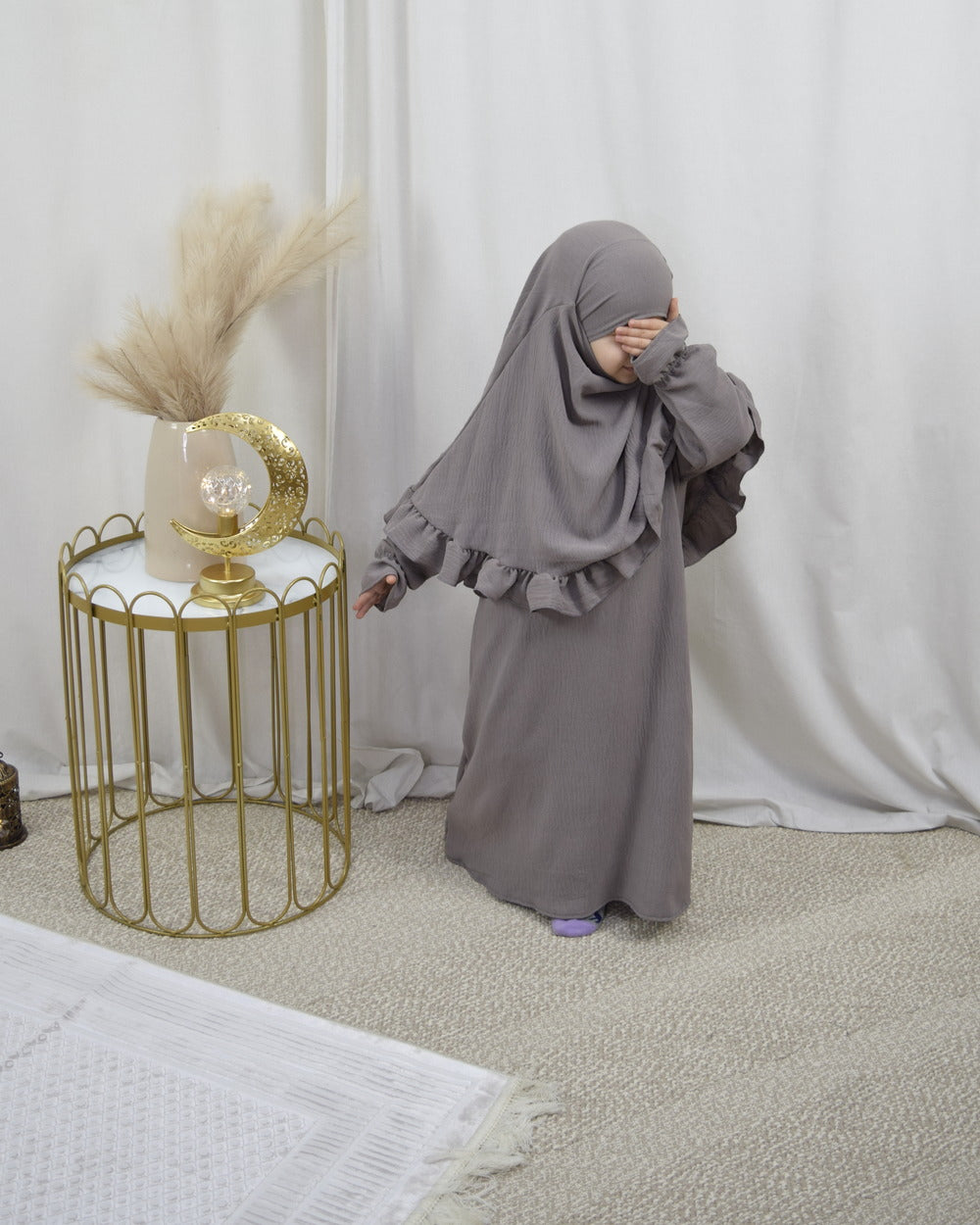 Abaya und Khimarset Rüschen-Binti