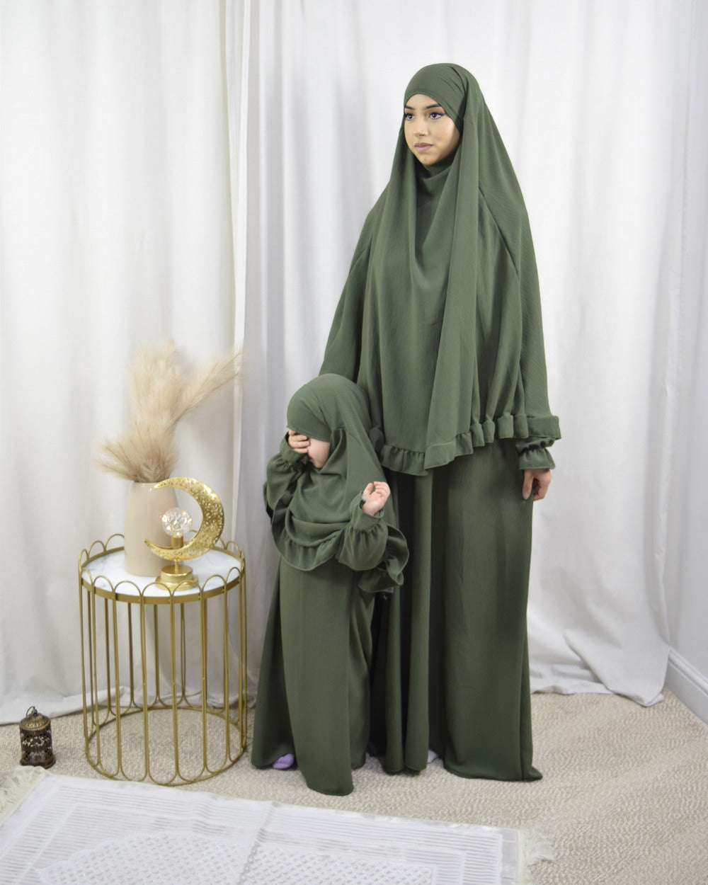 Abaya und Khimarset Rüschen-Binti