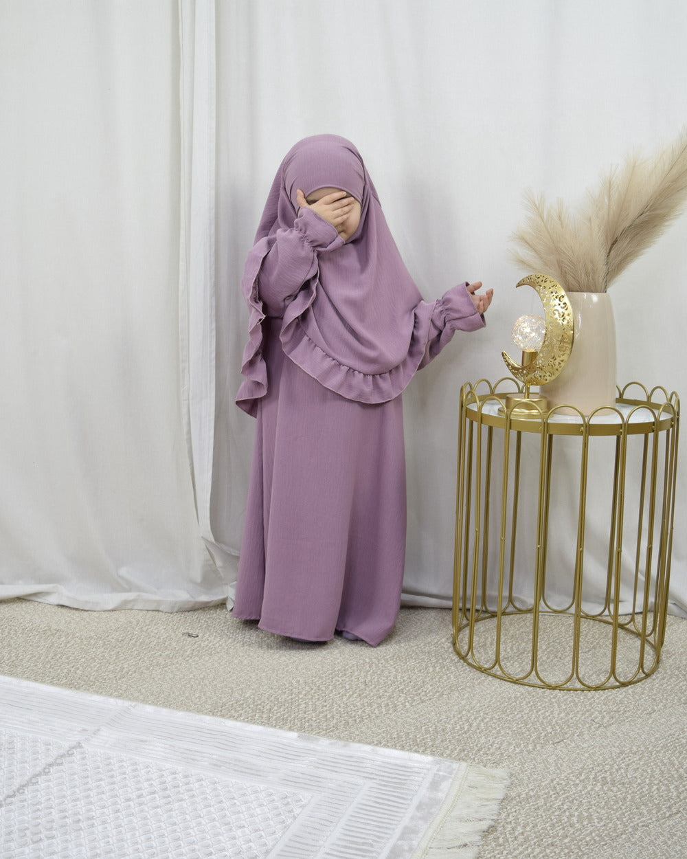 Abaya und Khimarset Rüschen-Binti