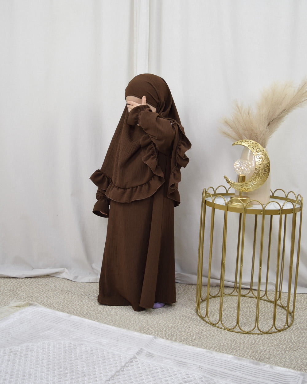 Abaya und Khimarset Rüschen-Binti