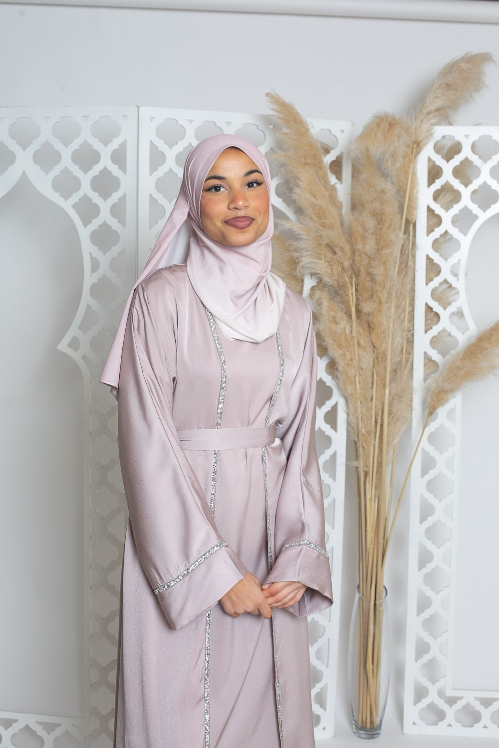 Luxury abaya set rhinestones 