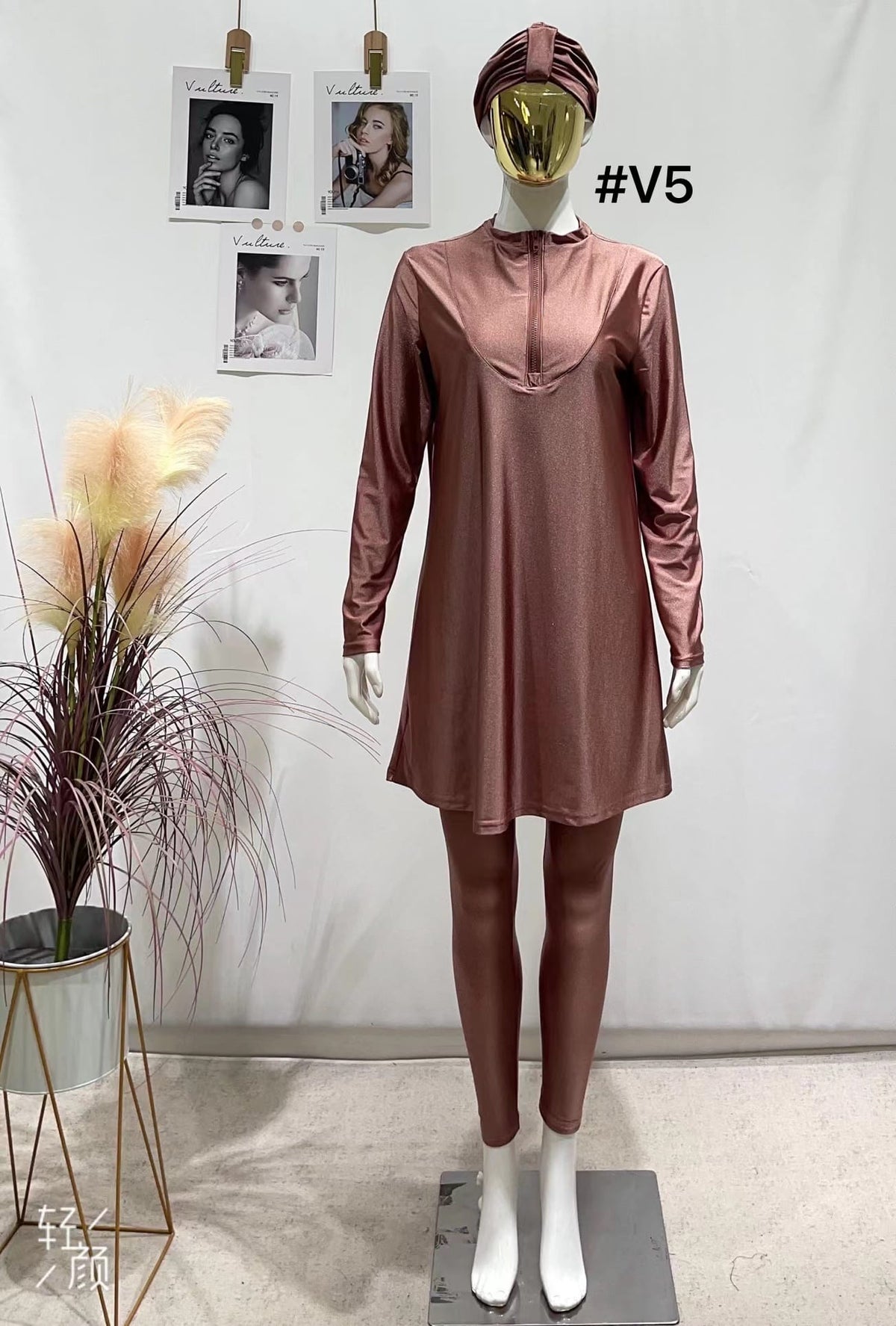 Burkini with zipper