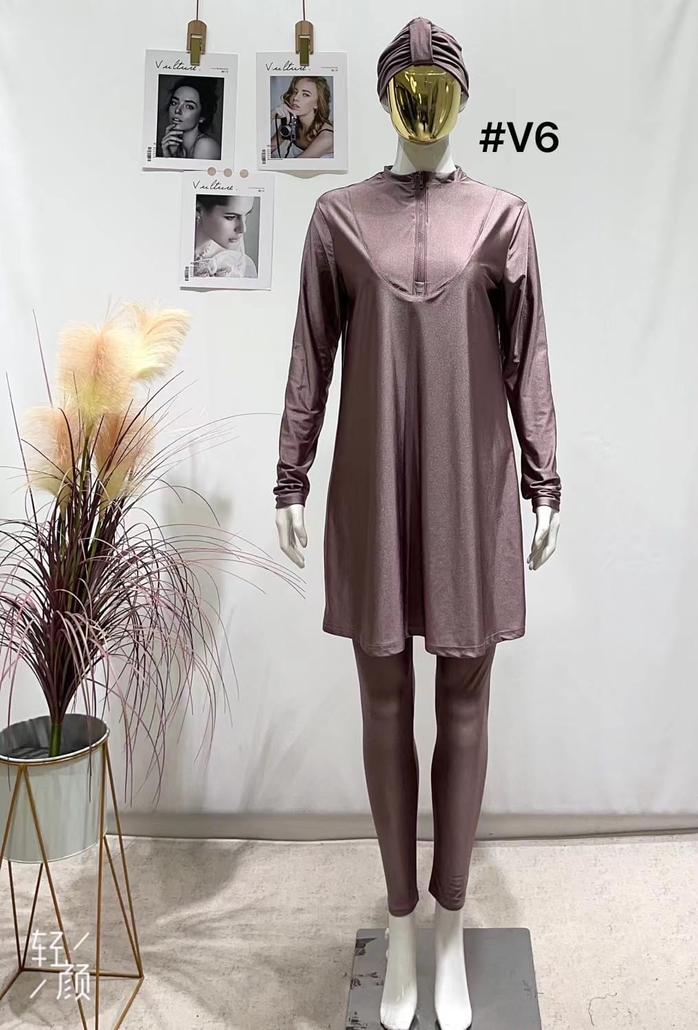 Burkini with zipper