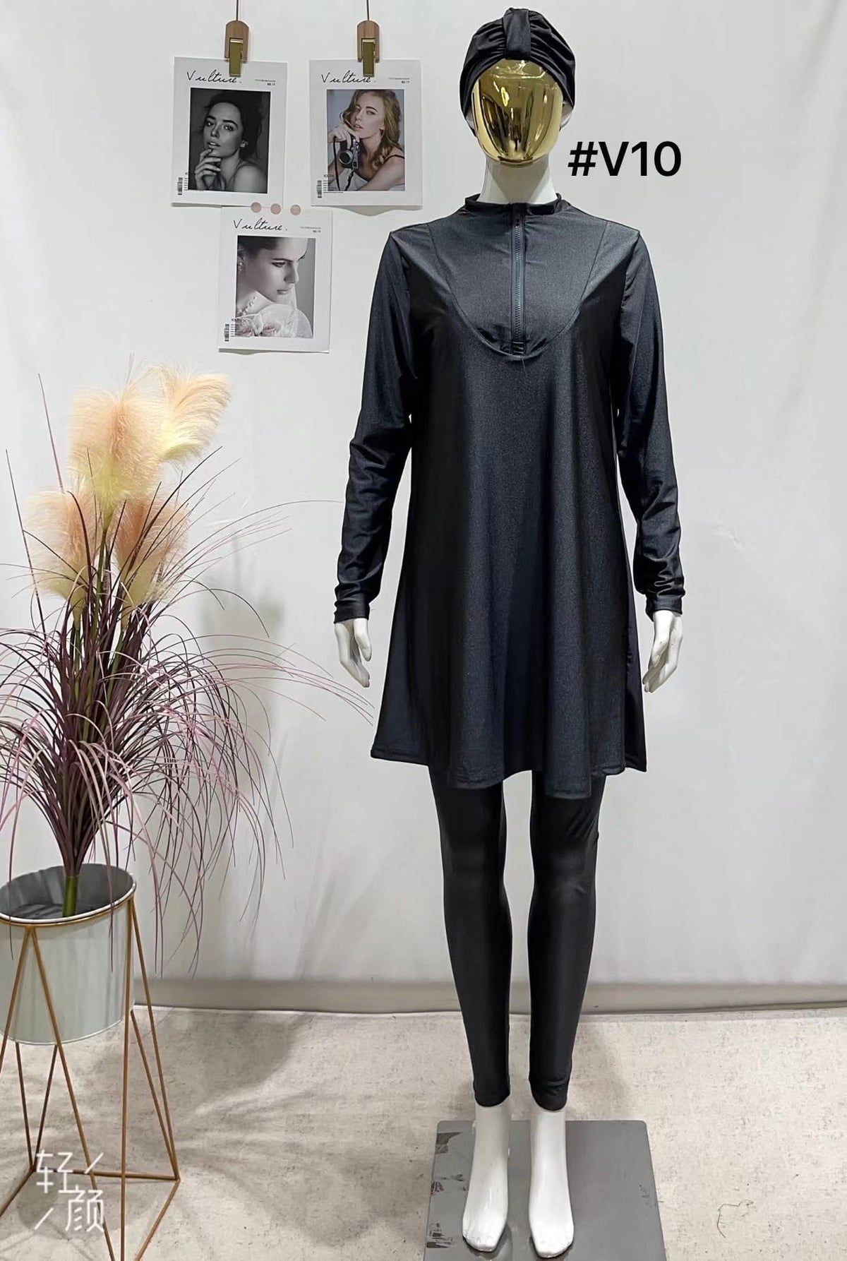 Burkini with zipper