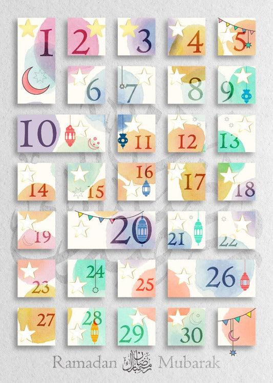 Ramadan Aftelkalender – Luxe Dubbelzijdig Ontwerp 🌙✨