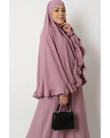Abaya en Khimarset Ruffle