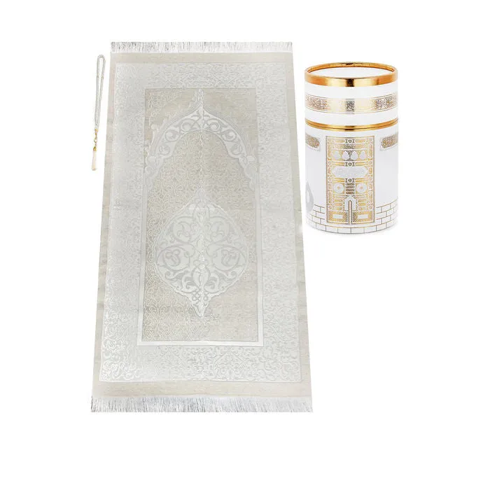 Cadeauset gebed cilinder -Kaaba wit - Cadeauset