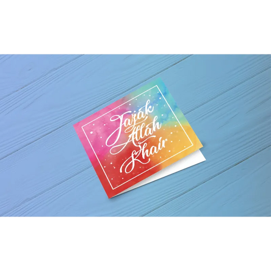 Greeting card jazakAllah gair I-Creations