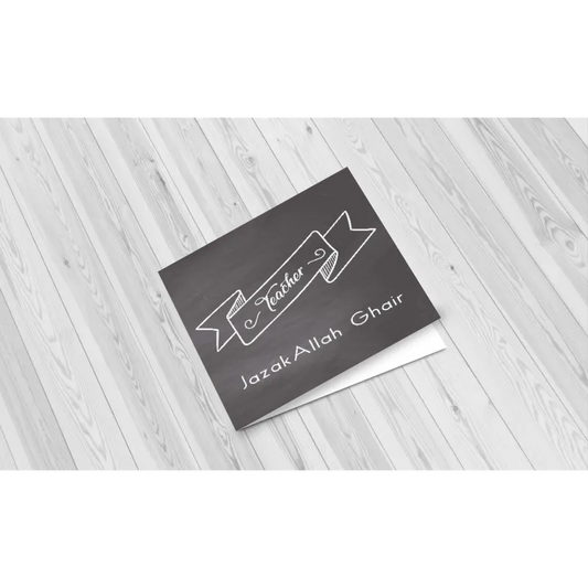 Greeting card teacher grey I-Creations