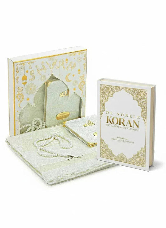 Luxe cadeauset (koran nederlands, gebedskleed, Yasin boekje en tasbih)