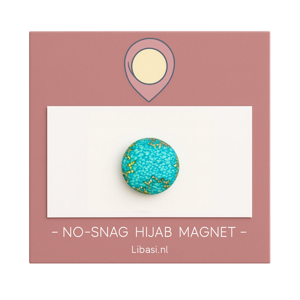 Hoofddoekmagneet turquoise