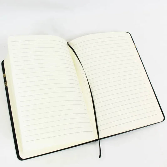 Notitieboek A5 – zwart met goudfolie Kaaba design