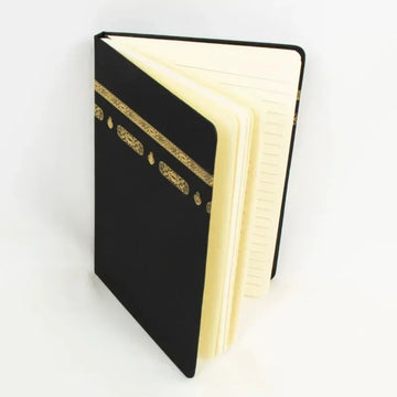 Notitieboek A5 – zwart met goudfolie Kaaba design