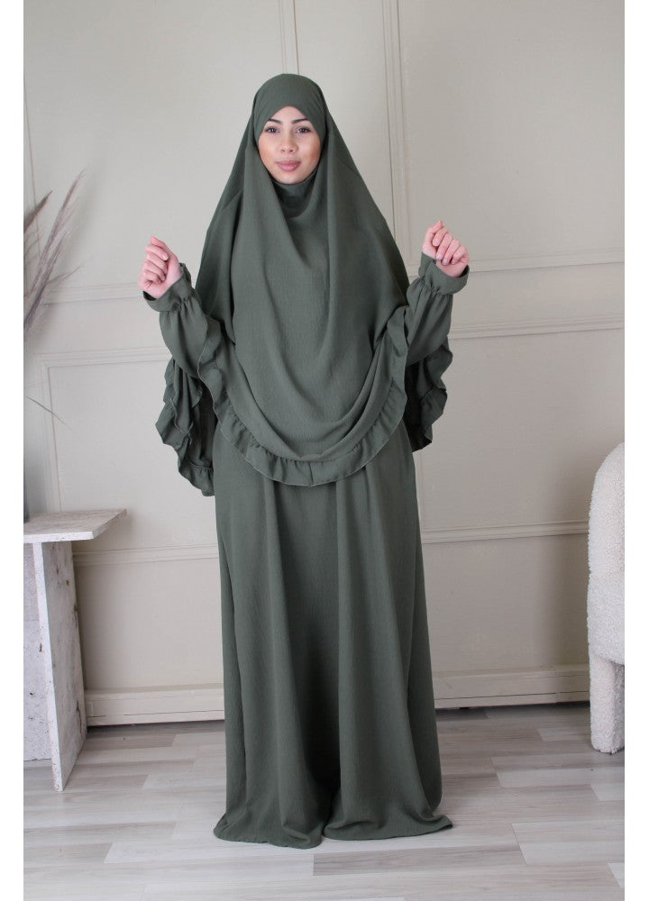 Abaya und Khimarset-Rüsche