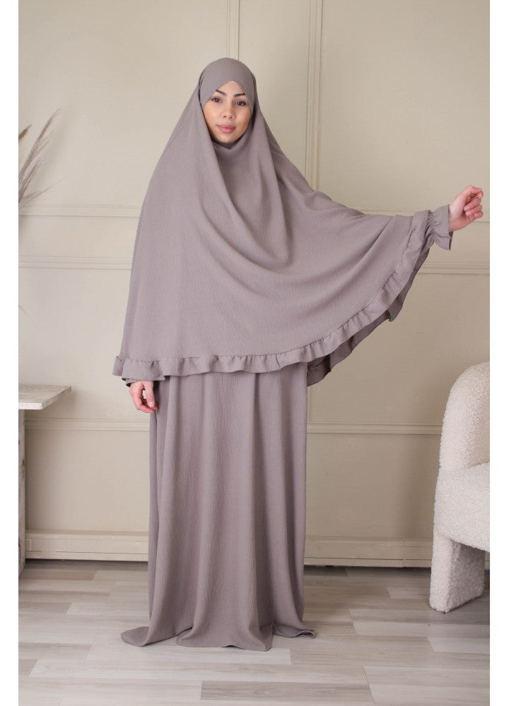 Abaya und Khimarset-Rüsche
