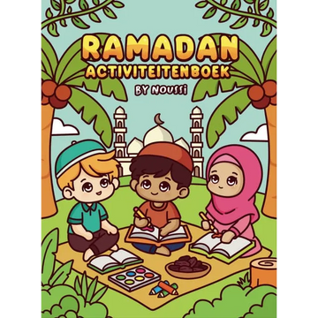 Ramadan activiteitenboek van Noussi met gratis kleurplaat beschermblad op de cover