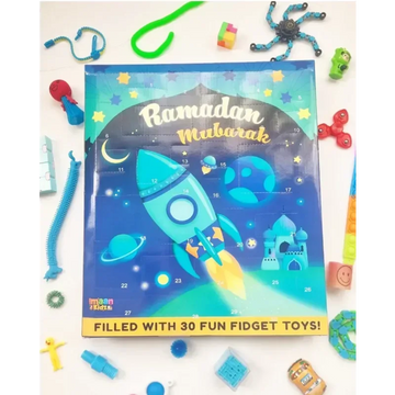Ramadan kalender met speeltjes (Blauw)