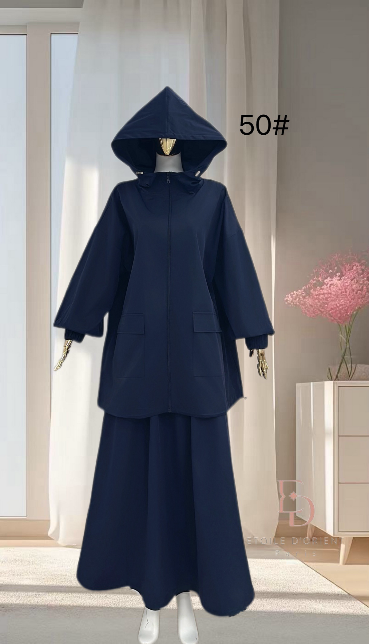 2-delige damesset – lange rok en waterafstotende parka