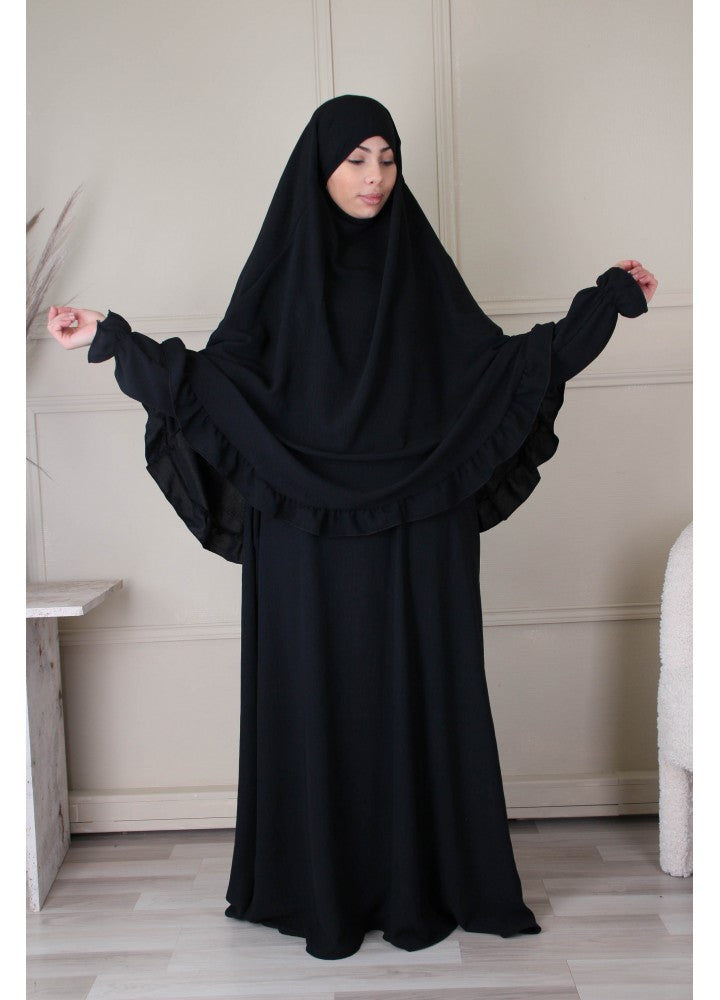 Abaya und Khimarset-Rüsche