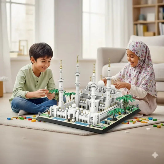 Sheikh Zayed Grote Moskee Abu Dhabi Bouwstenenset(lego) - ( 1184 onderdelen)
