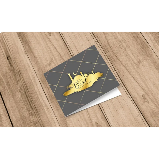 Wenskaart Eid mubarak -gouden moskee I-Creations