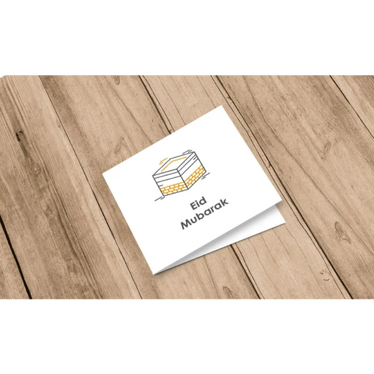 Wenskaart Eid mubarak kaaba I-Creations