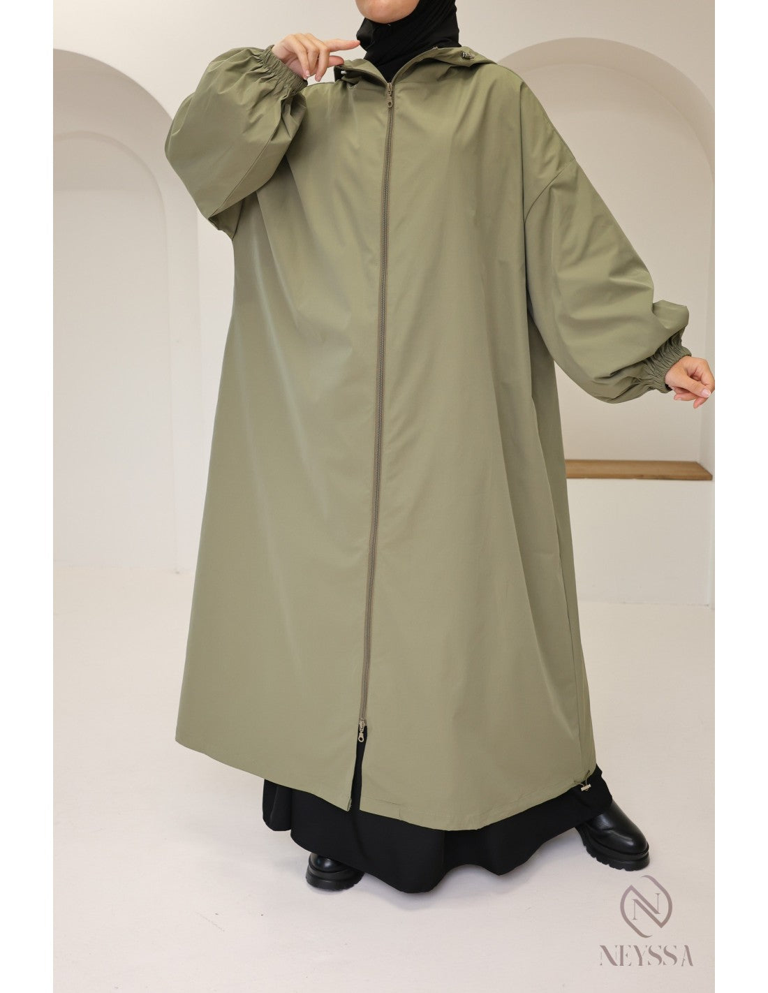 🌧️ Lange damesjas – Oversized pasvorm