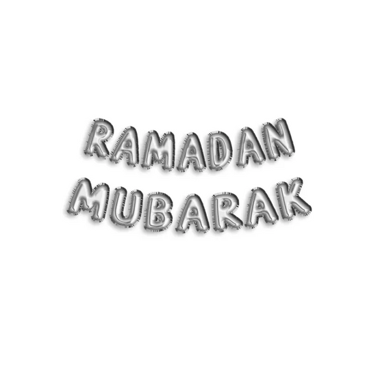 Folieballon "Ramadan Mubarak" -zilver Masli.eu