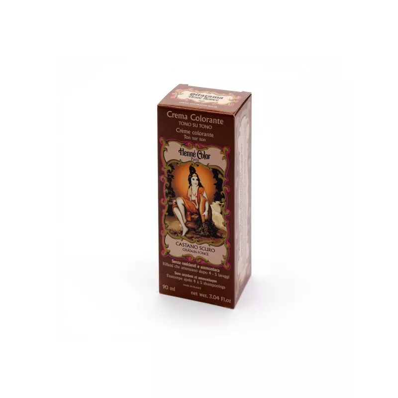 Hennacrème Chatain fonce / donkerkastanje 90 ml - Henna
