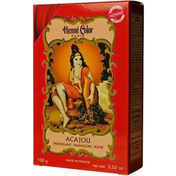 Hennapoeder Acajou / rood 100 Gram - Henna