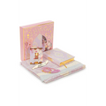 Luxe cadeauset gebed koran arabisch/engels en parfum -roze