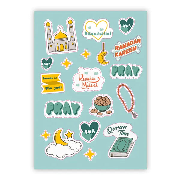 Ramadan uitdeelstickers voor kinderen (20 vellen)